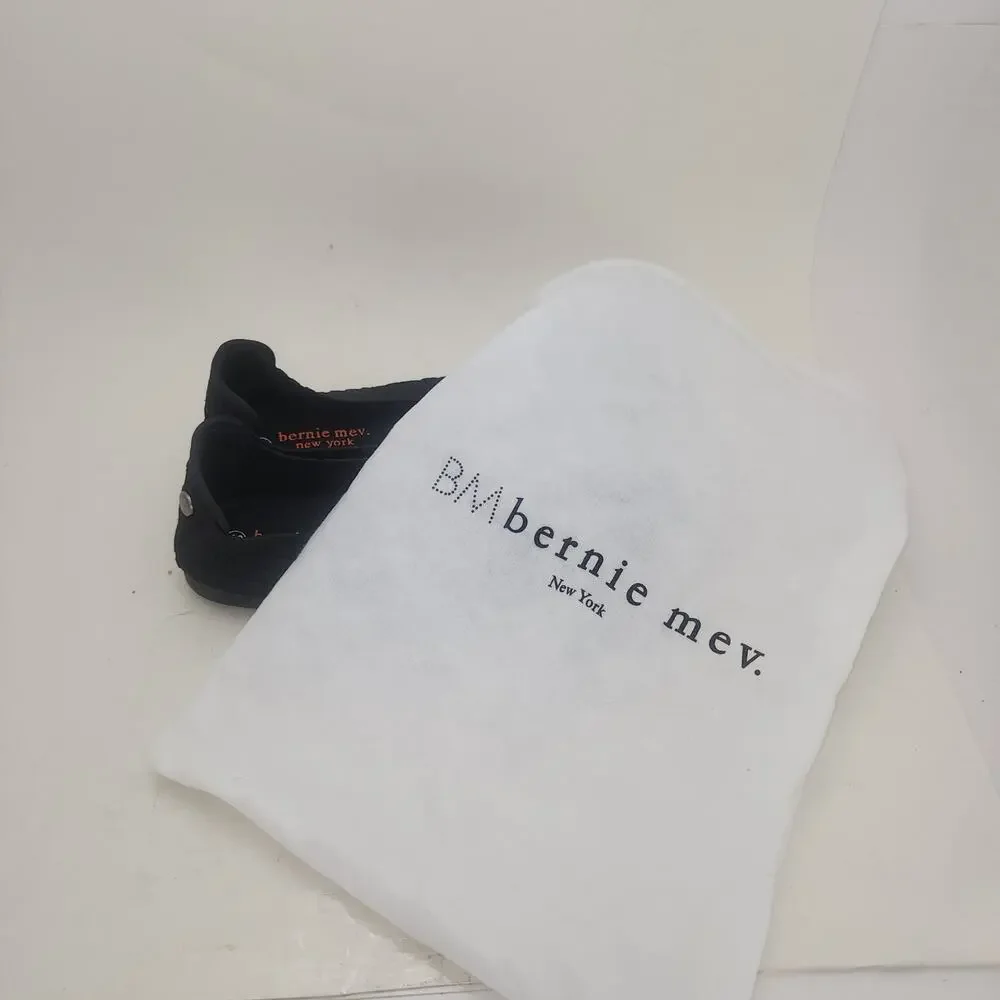 Bernie Mev Catwalk Flats Womens 9/9.5 Black Weave Comfort Memory Foam Slip On - Picture 7 of 7